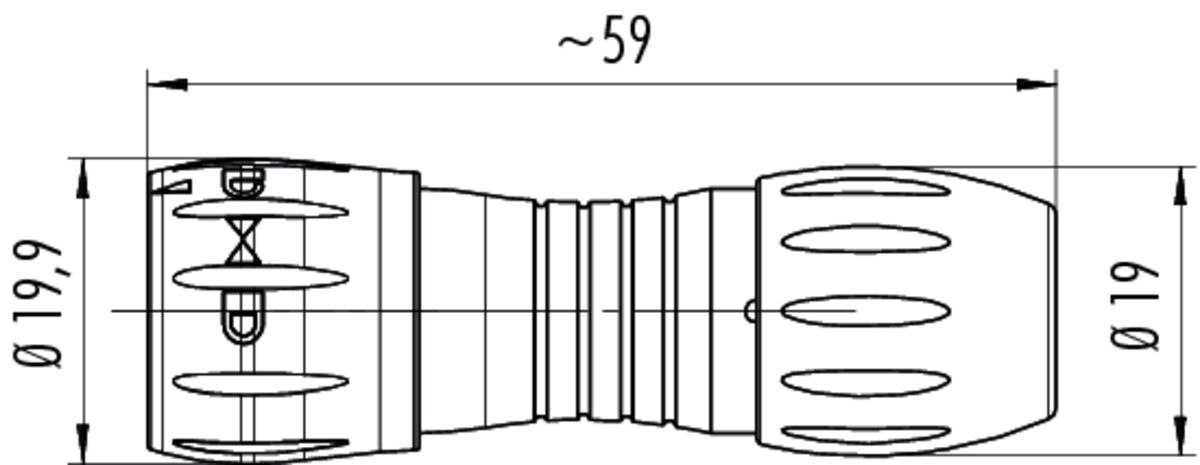 Binder 770 Plug: 6 - 8 mm Drawing