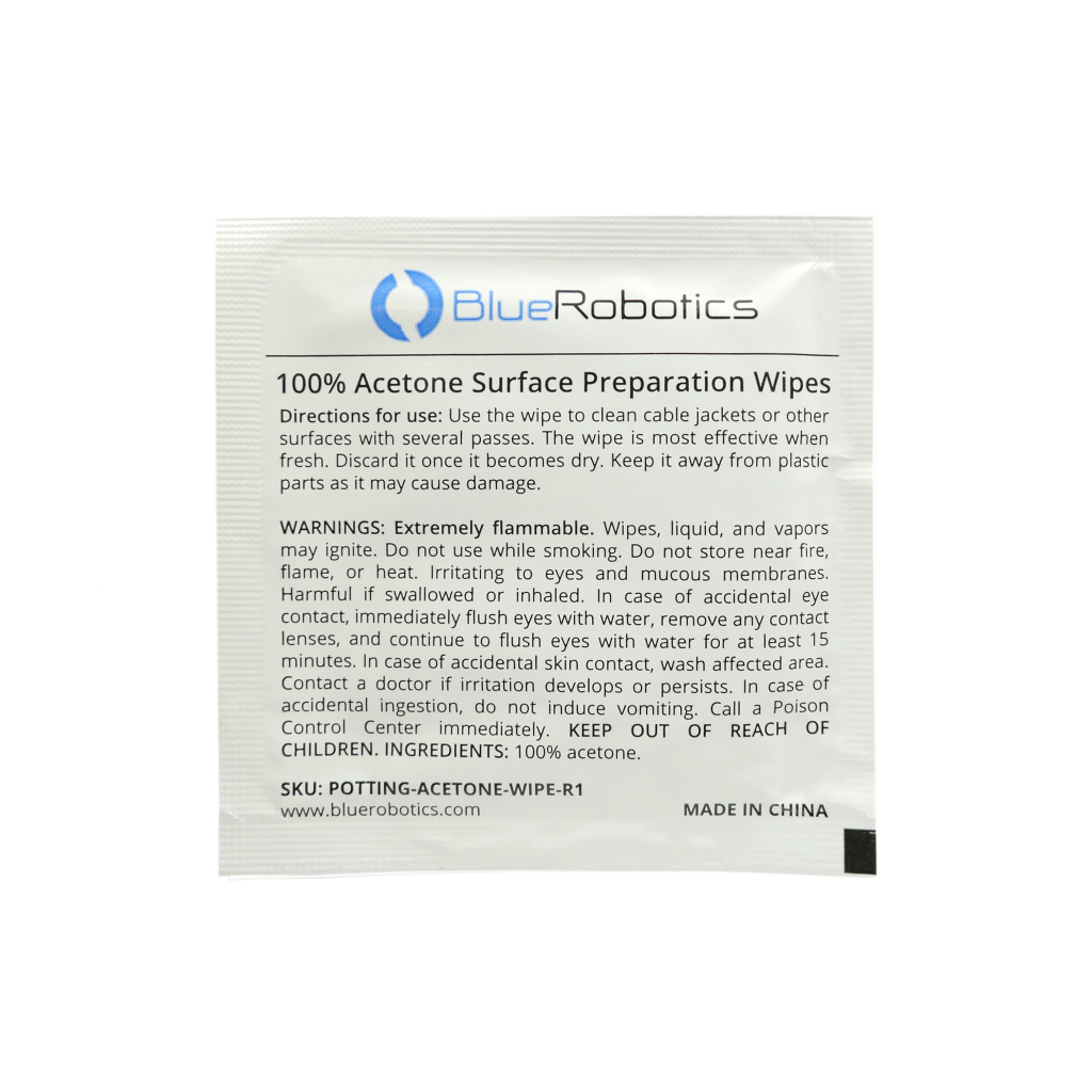 Acetone Cable Preparation Wipes (10 pcs)