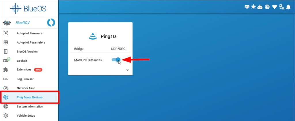 ping-setup-mavlink-distance