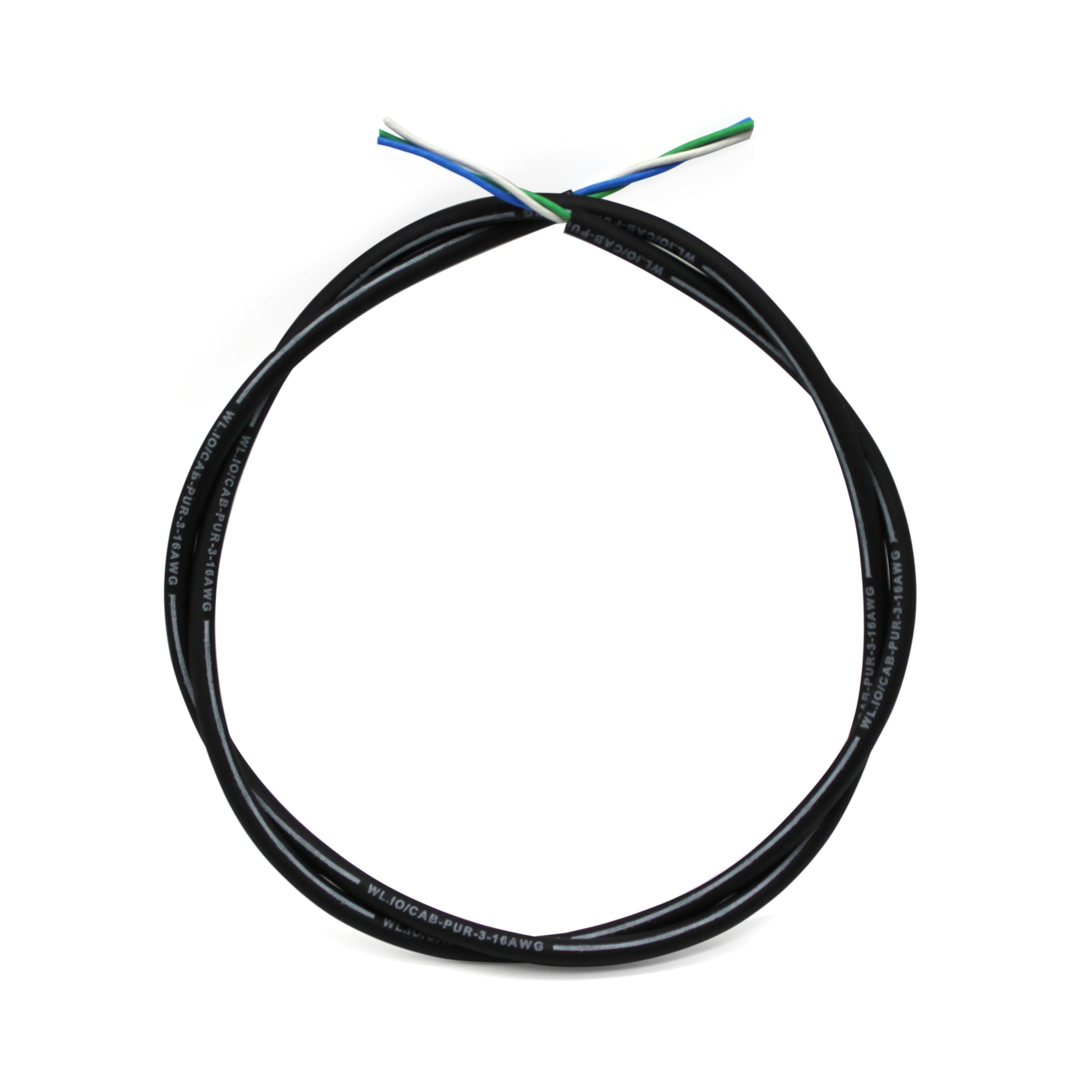 Cable, Bulk, 3x 16AWG, 6.4mm OD, PUR, Black, "T200/M200 Cable"