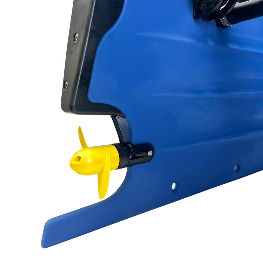 High visibility weedless yellow propeller on the BlueBoat USV