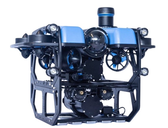 This decked out <em>BlueROV2</em> by IGP with an extra battery and 300 meter depth rating.