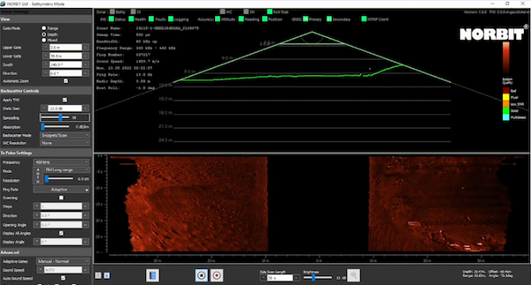 Norbit Interface for Multibeam Echosounder