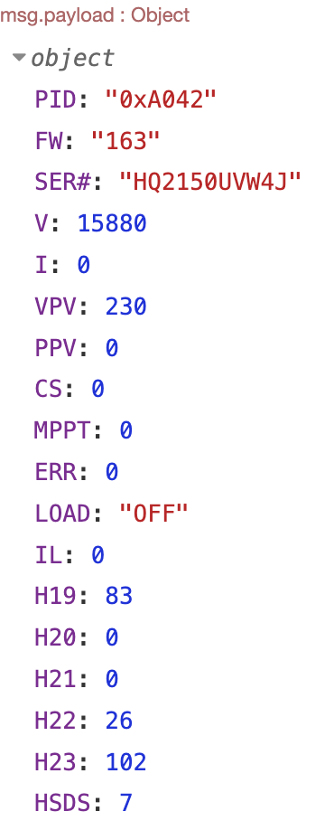 msg.payload object