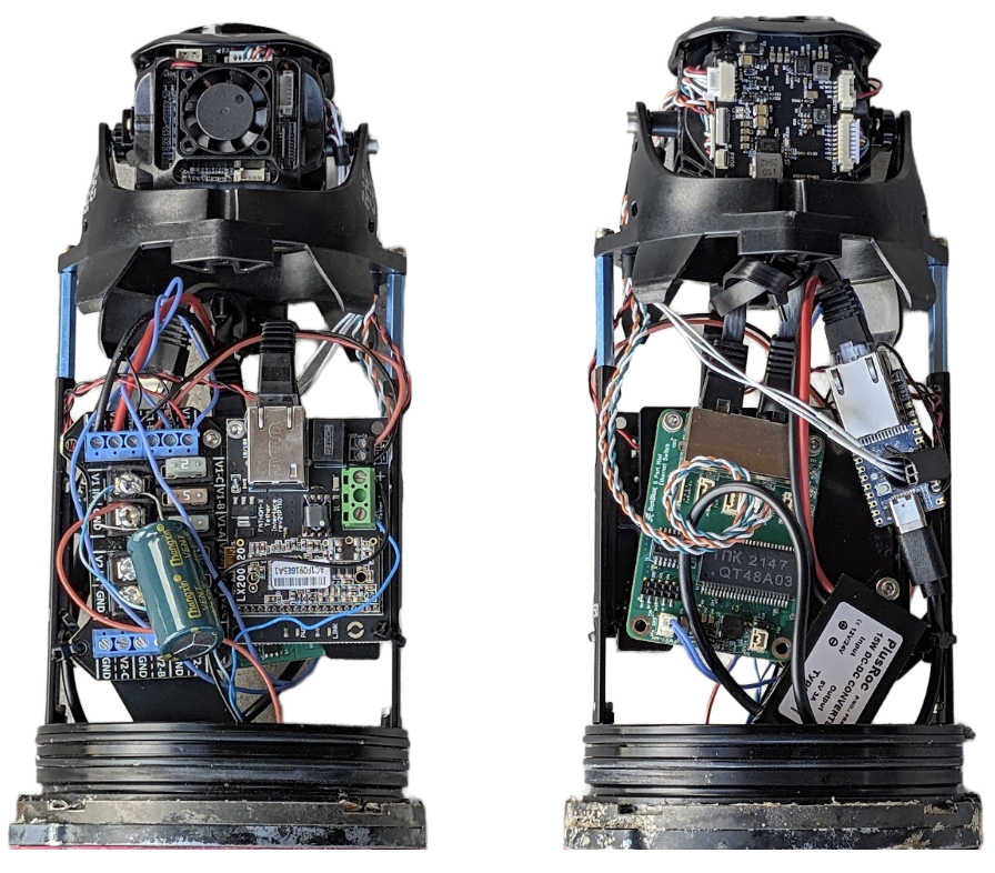 side by side image of electronics set up in 4